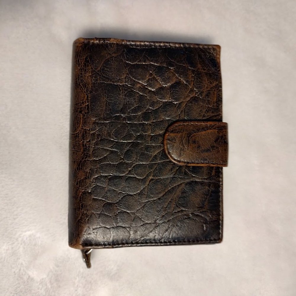 Mr. Grasselli Italian Leather wallet with coin section, CC slot, clear ID pocket